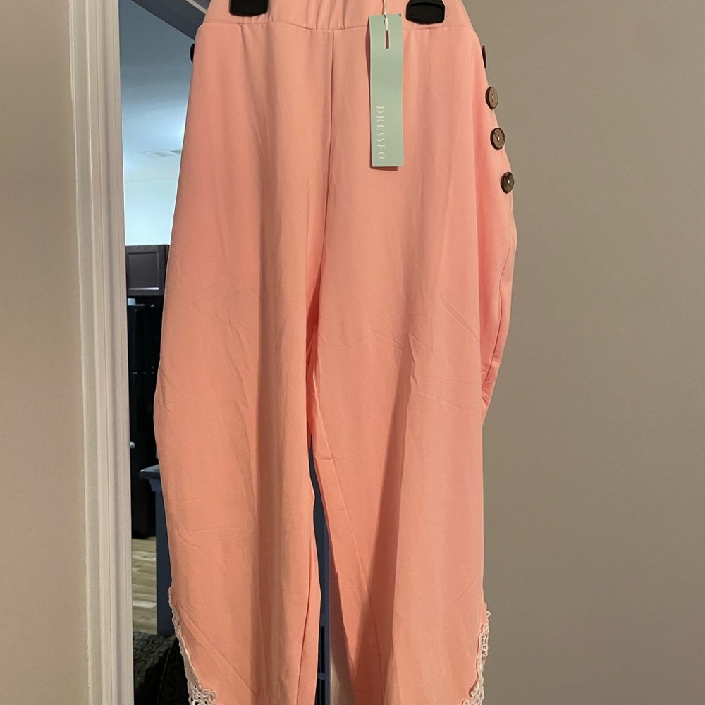 Pink Ankle-Length Jumpsuit with Relaxed Fit
